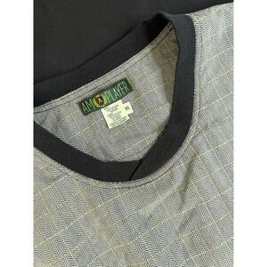 Vtg 90s AM PLAYER Golf Windbreaker Pullover Shirt Geometric Herringbone Mens, XL